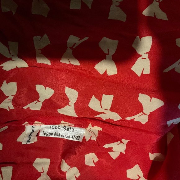 VINTAGE  SILK  BLOUSE BY  BELTRAMI  ‘CREEDS TORONTO ‘ SIZE 44’’ - Picture 12 of 14